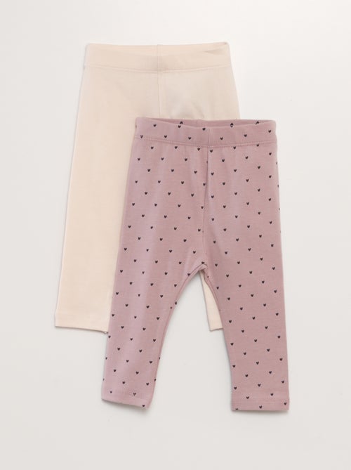 Lote de 2 leggings em jersey - Kiabi