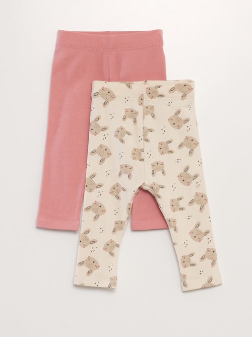Lote de 2 leggings em jersey - Kiabi