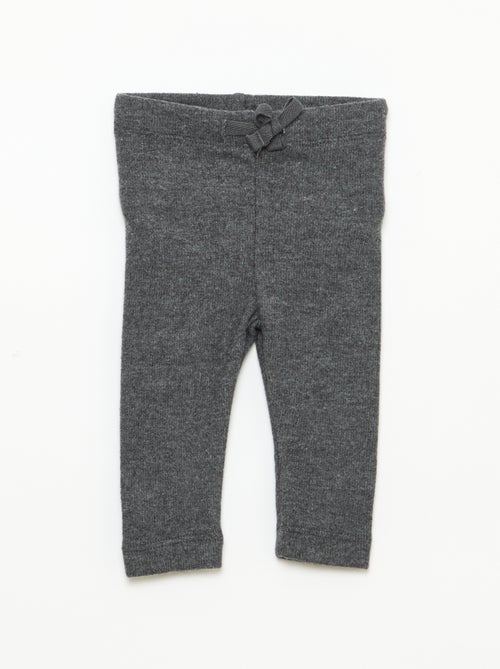 Lote de 2 leggings em malha macia - Kiabi