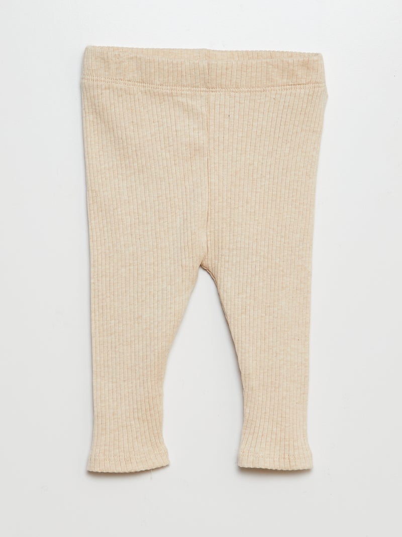 Lote de 2 leggings nervuradas CINZA - Kiabi