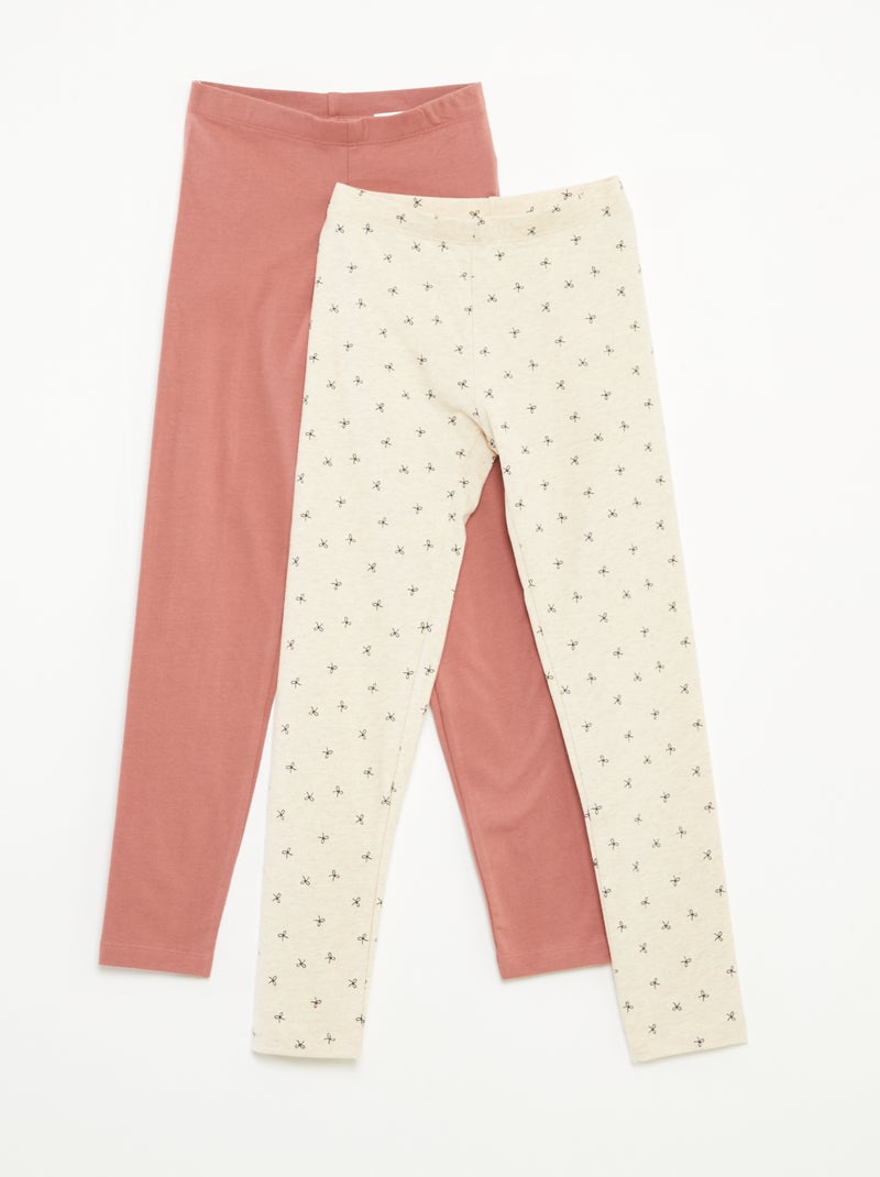 Lote de 2 leggings Rosa - Kiabi