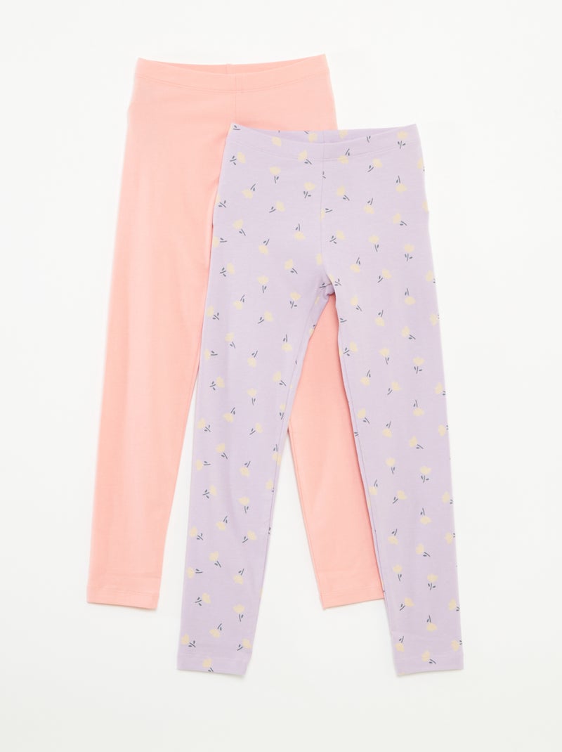 Lote de 2 leggings Rosa - Kiabi