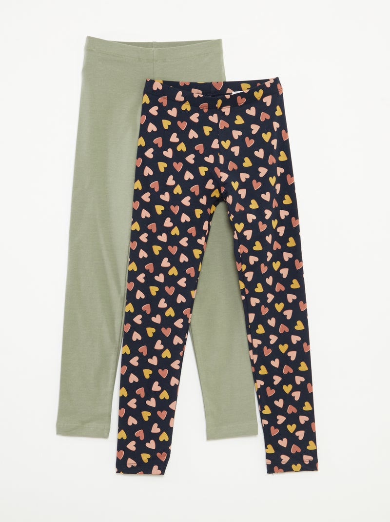 Lote de 2 leggings Verde - Kiabi