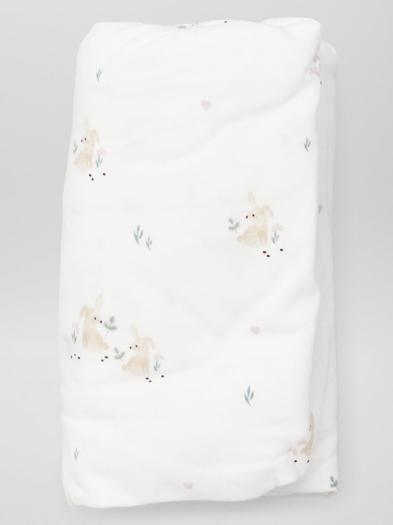 Lote de 2 lençóis-capa BRANCO - Kiabi