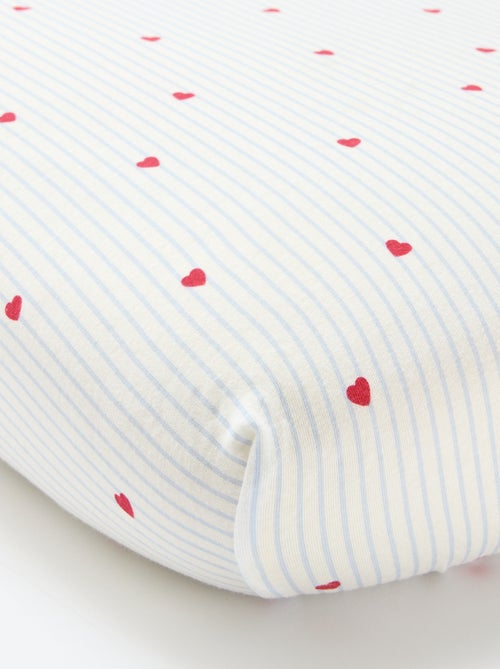 Lote de 2 lençóis-capa em algodão - Kiabi