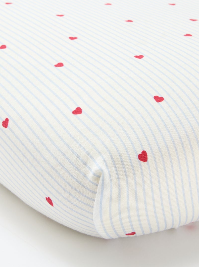 Lote de 2 lençóis-capa em algodão Azul - Kiabi