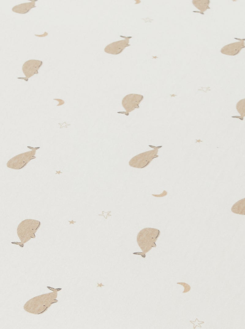 Lote de 2 lençóis-capa em algodão BEGE - Kiabi