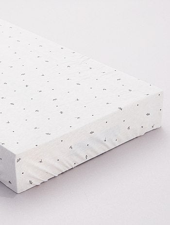 Lote de 2 lençóis-capa para cama do bebé - Kiabi