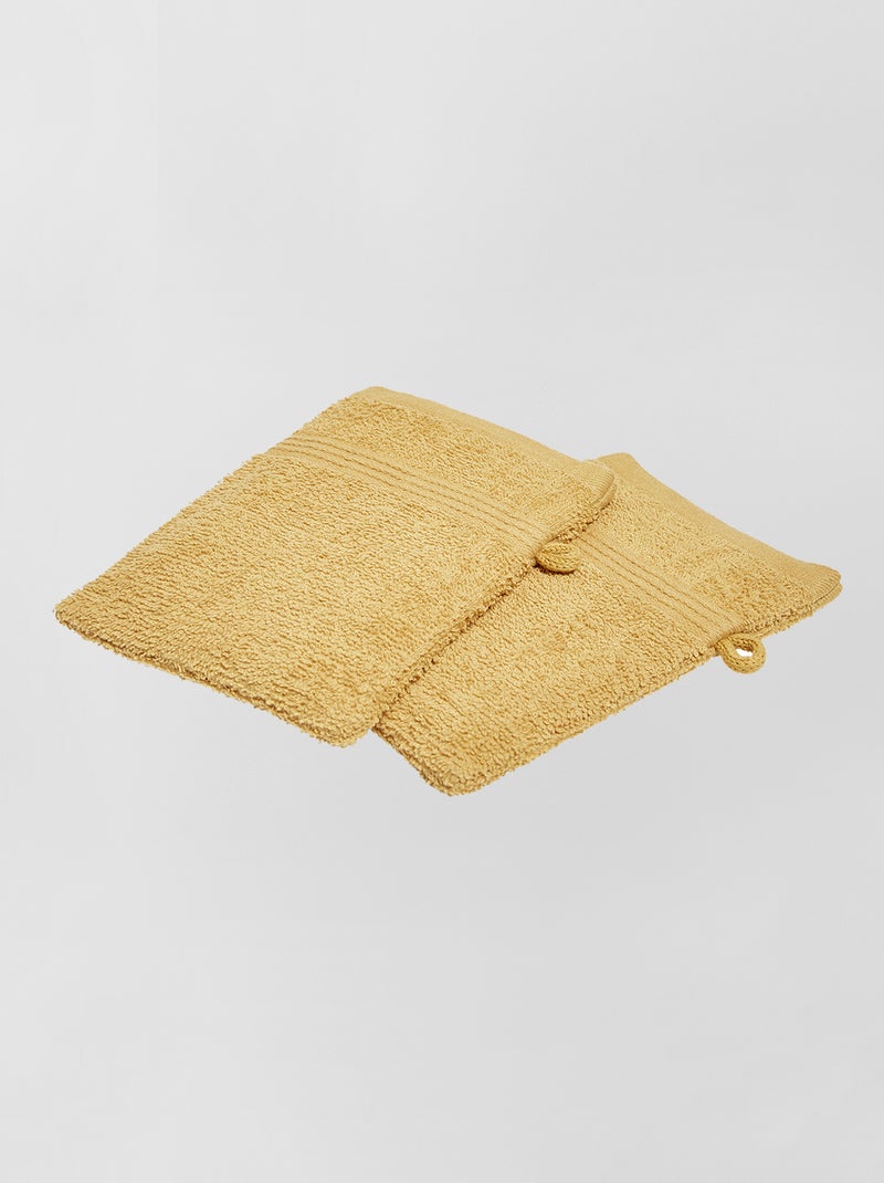 Lote de 2 luvas de banho BEGE - Kiabi