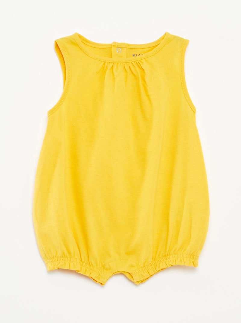 Lote de 2 macacões curtos sem mangas AMARELO - Kiabi