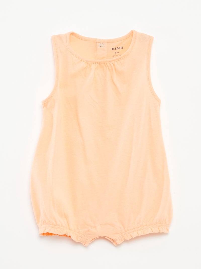 Lote de 2 macacões curtos sem mangas BRANCO - Kiabi