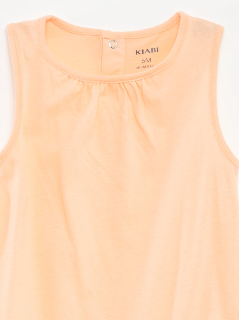 Lote de 2 macacões curtos sem mangas BRANCO - Kiabi