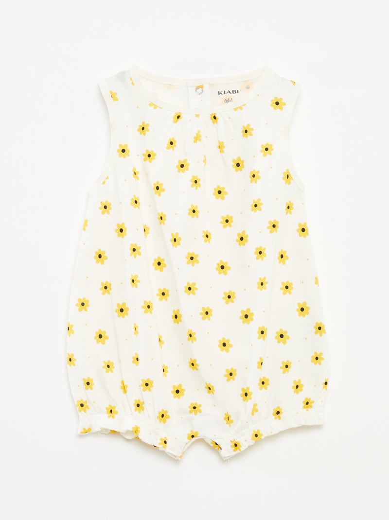 Lote de 2 macacões curtos sem mangas BRANCO - Kiabi