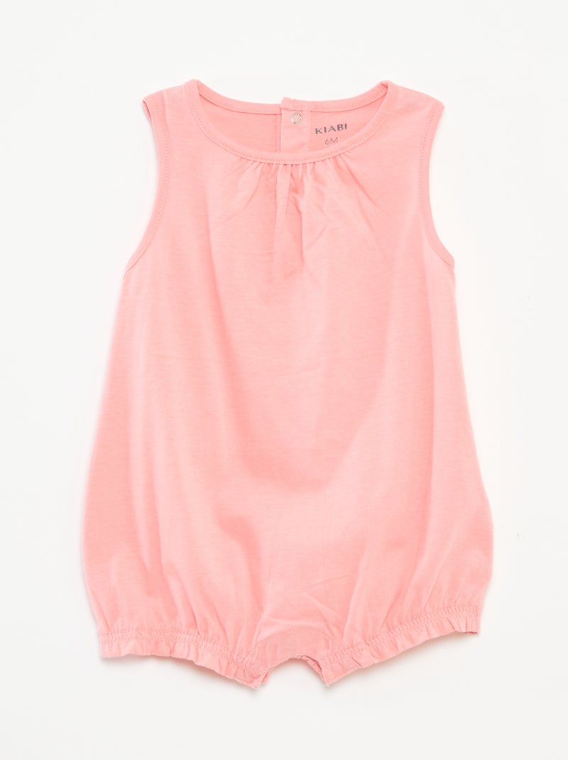 Lote de 2 macacões curtos sem mangas ROSA - Kiabi