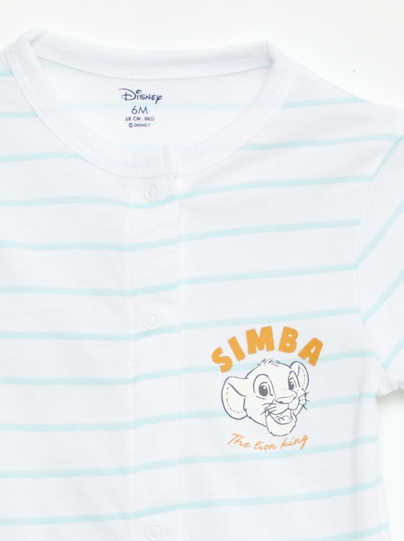 Lote de 2 macacões de manga curta 'Disney' BRANCO - Kiabi
