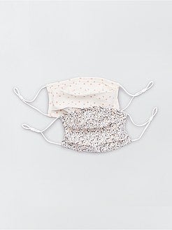 Lote de 2 máscaras de proteção para adulto - Kiabi