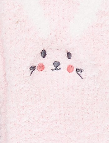 Menina 3-12 anos - Lote de 2 meias tipo pantufa 'Coelho' - Kiabi