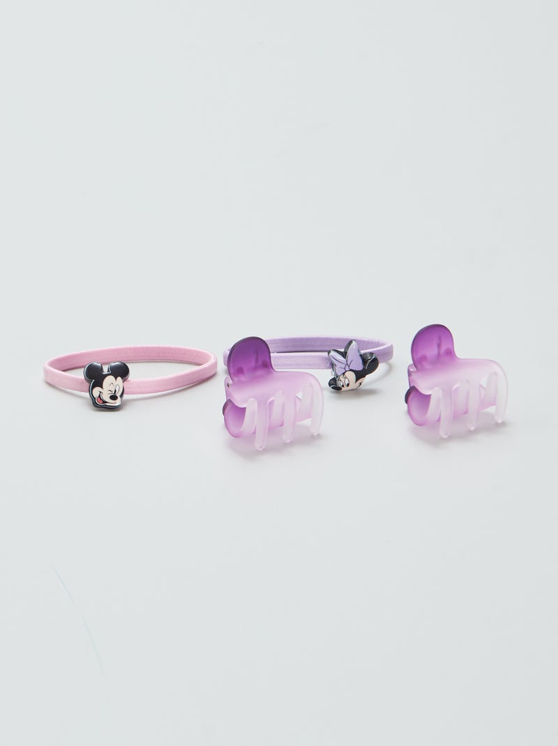 Lote de 2 molas + 2 elásticos 'Minnie & Mickey' 'Disney' ROSA - Kiabi