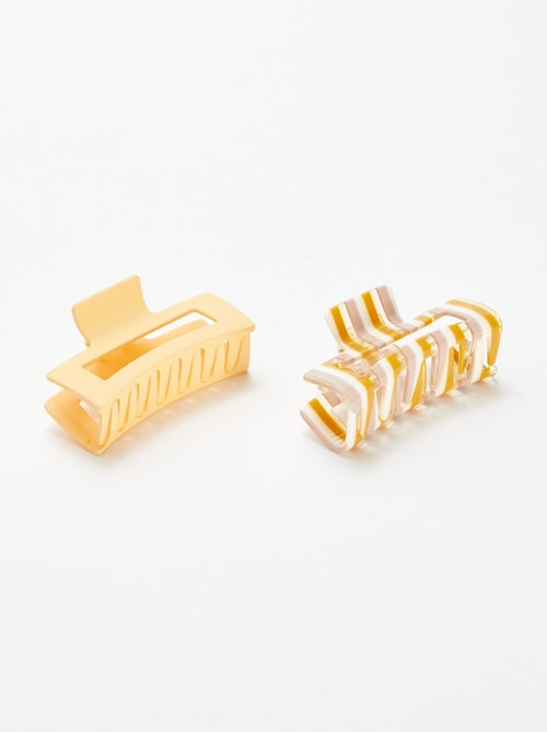 Lote de 2 molas para o cabelo forma retangular - Kiabi