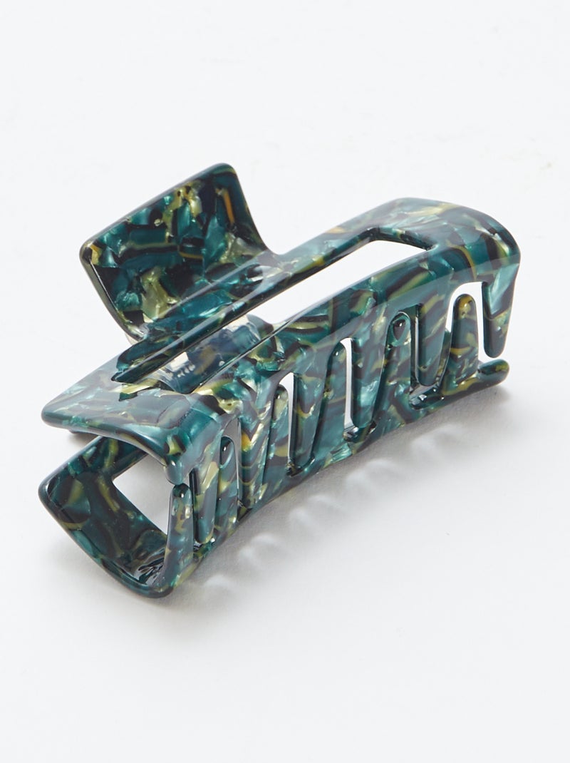 Lote de 2 molas para o cabelo forma retangular VERDE - Kiabi