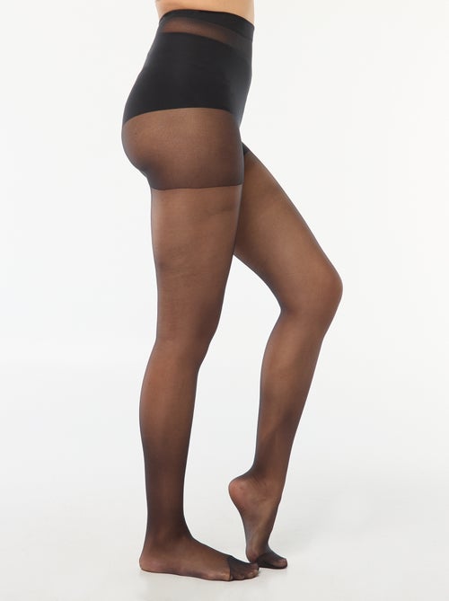 Lote de 2 pares de collants em voile 8D - Kiabi