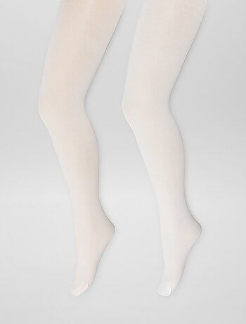 Lote de 2 pares de collants lisos
