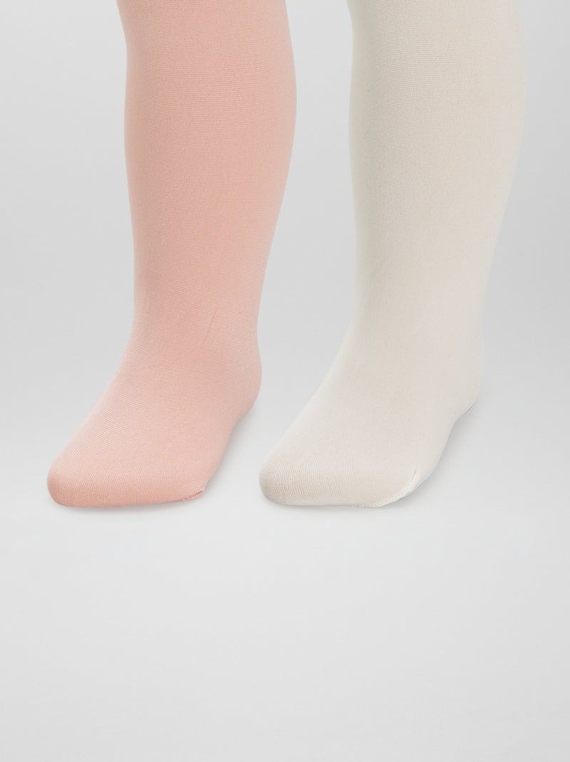 Lote de 2 pares de collants opacos ROSA - Kiabi