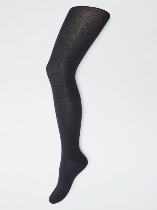 Lote de 2 pares de collants quentes lisas - Kiabi