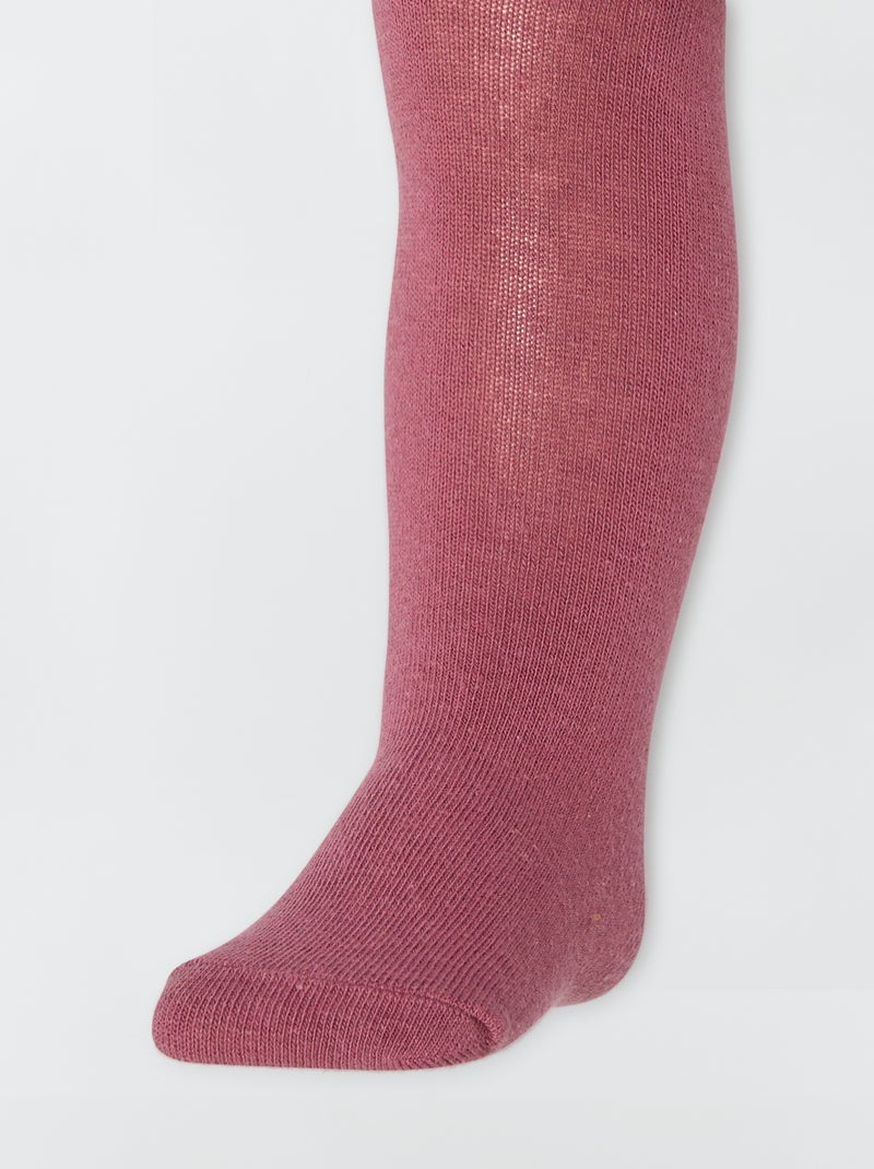 Lote de 2 pares de collants quentes VERMELHO - Kiabi