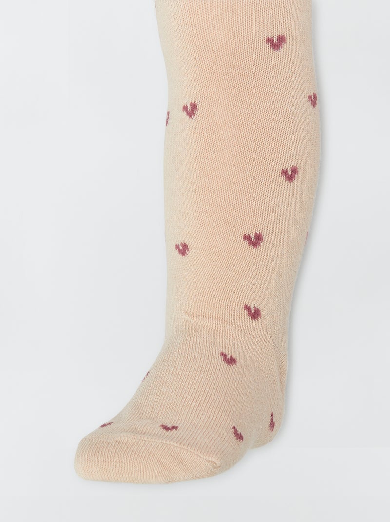 Lote de 2 pares de collants quentes VERMELHO - Kiabi