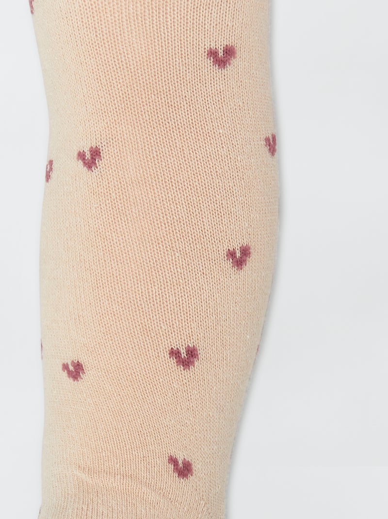 Lote de 2 pares de collants quentes VERMELHO - Kiabi