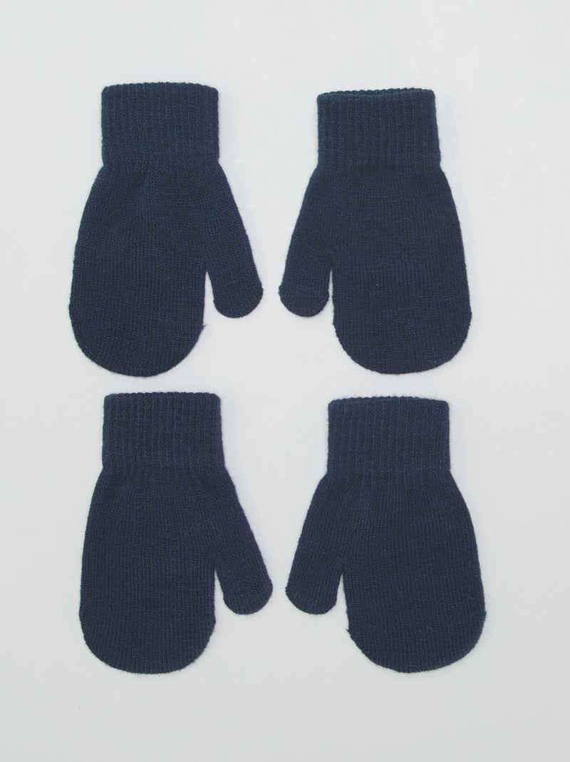 Lote de 2 pares de luvas AZUL - Kiabi