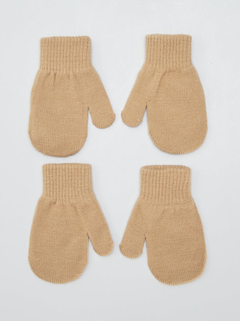 Lote de 2 pares de luvas CASTANHO - Kiabi