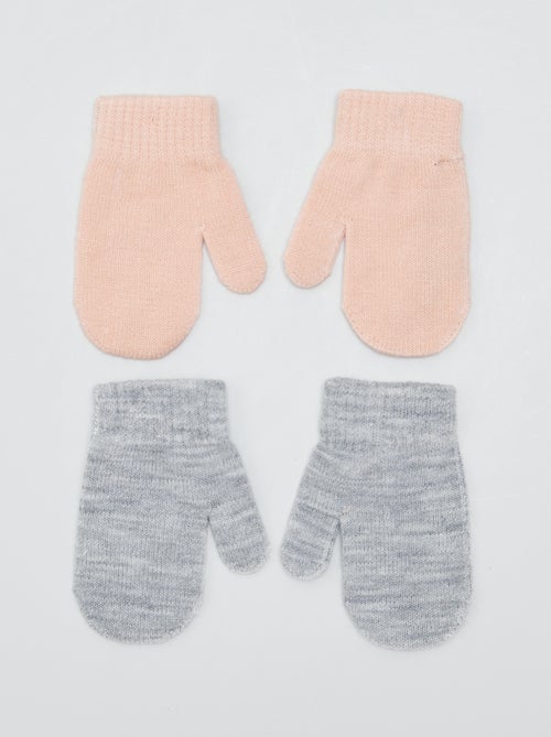 Lote de 2 pares de luvas de malha - Kiabi