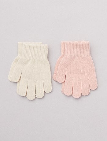Lote de 2 pares de luvas lisas - Kiabi