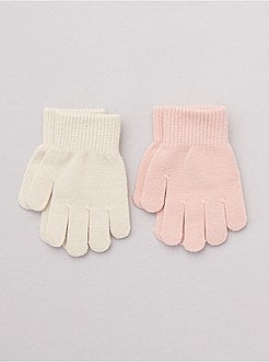 Lote de 2 pares de luvas lisas - Kiabi
