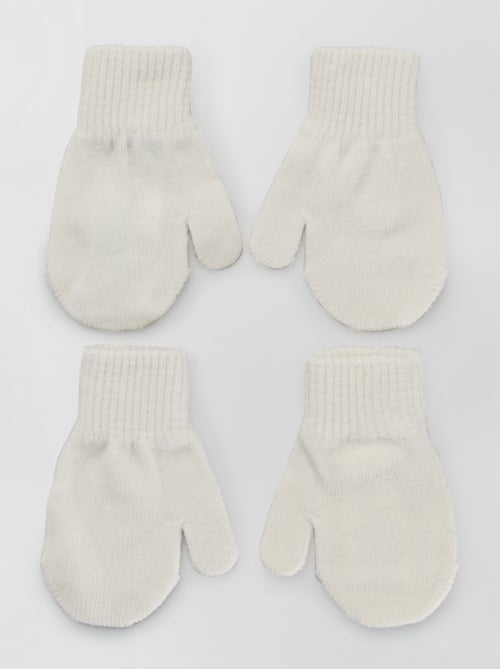 Lote de 2 pares de luvas lisas - Kiabi