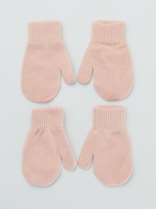 Lote de 2 pares de luvas lisas - Kiabi