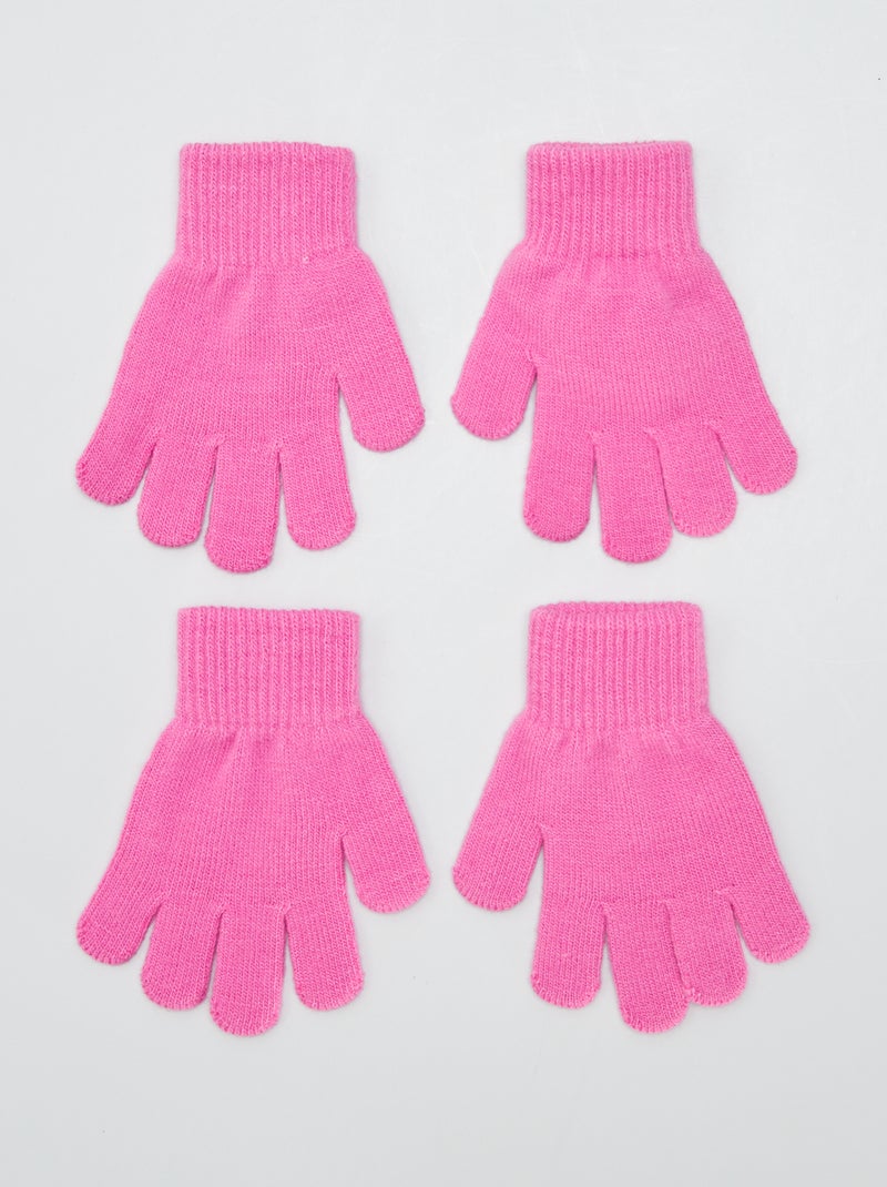 Lote de 2 pares de luvas ROSA - Kiabi