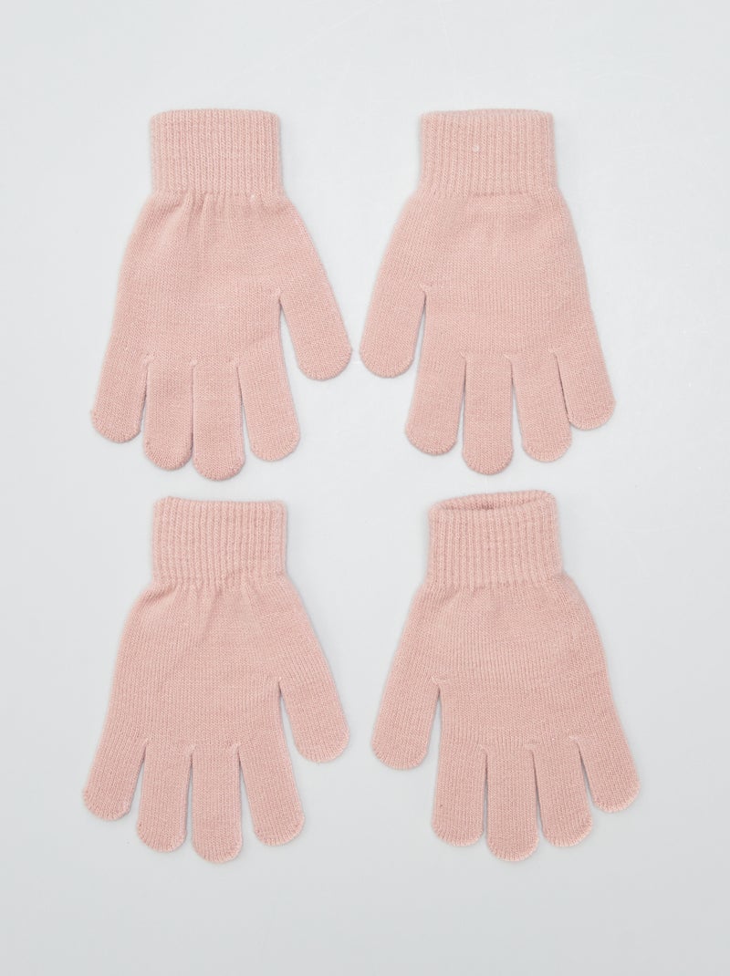 Lote de 2 pares de luvas ROSA - Kiabi