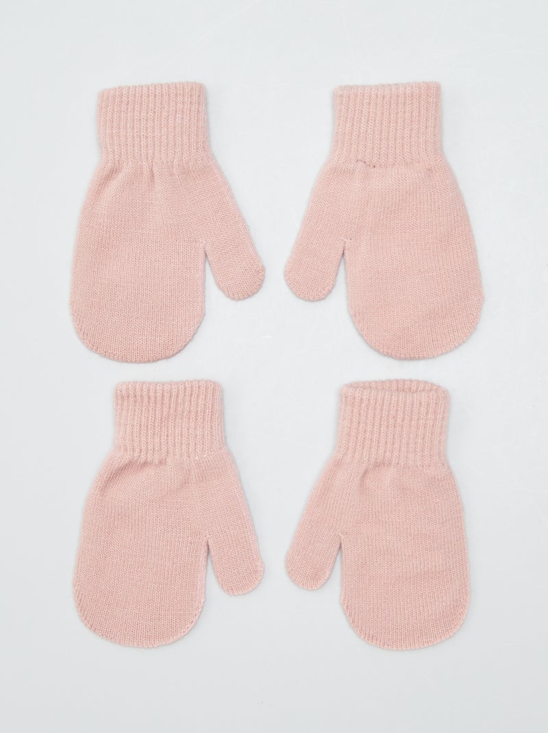 Lote de 2 pares de luvas ROSA - Kiabi
