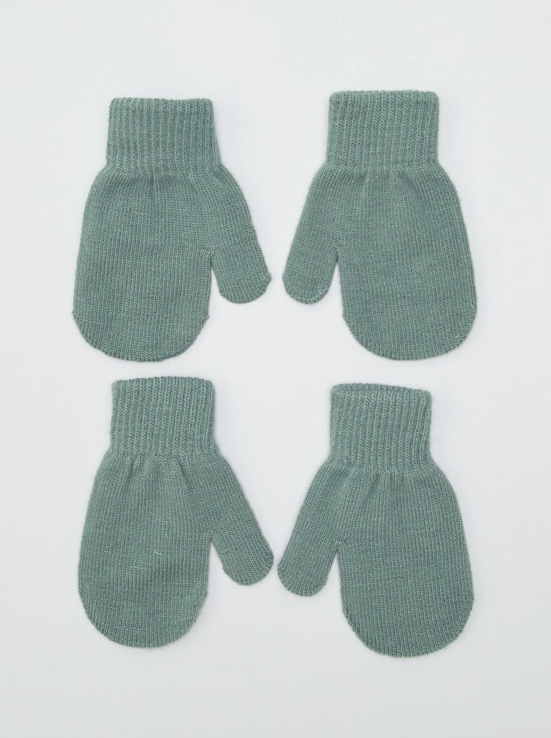 Lote de 2 pares de luvas VERDE - Kiabi