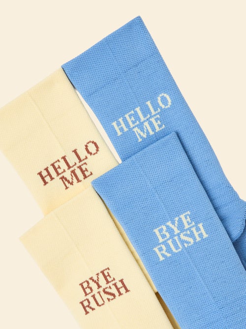 Lote de 2 pares de meias altas compressivas lisas (ekstract) - Kiabi