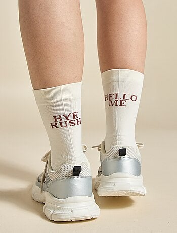 Lote de 2 pares de meias altas compressivas lisas (ekstract)