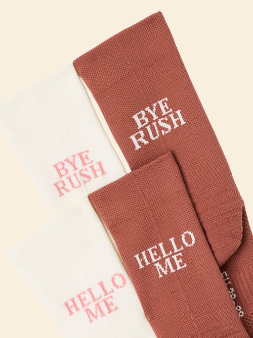 Lote de 2 pares de meias altas compressivas lisas (ekstract) - Kiabi