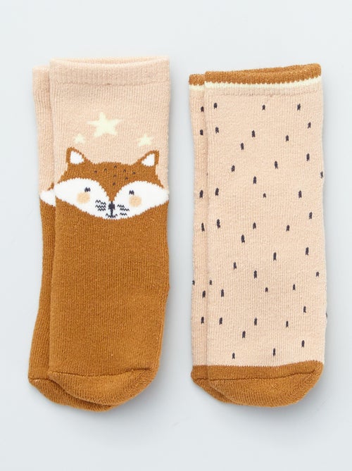 Lote de 2 pares de meias antiderrapantes - Kiabi