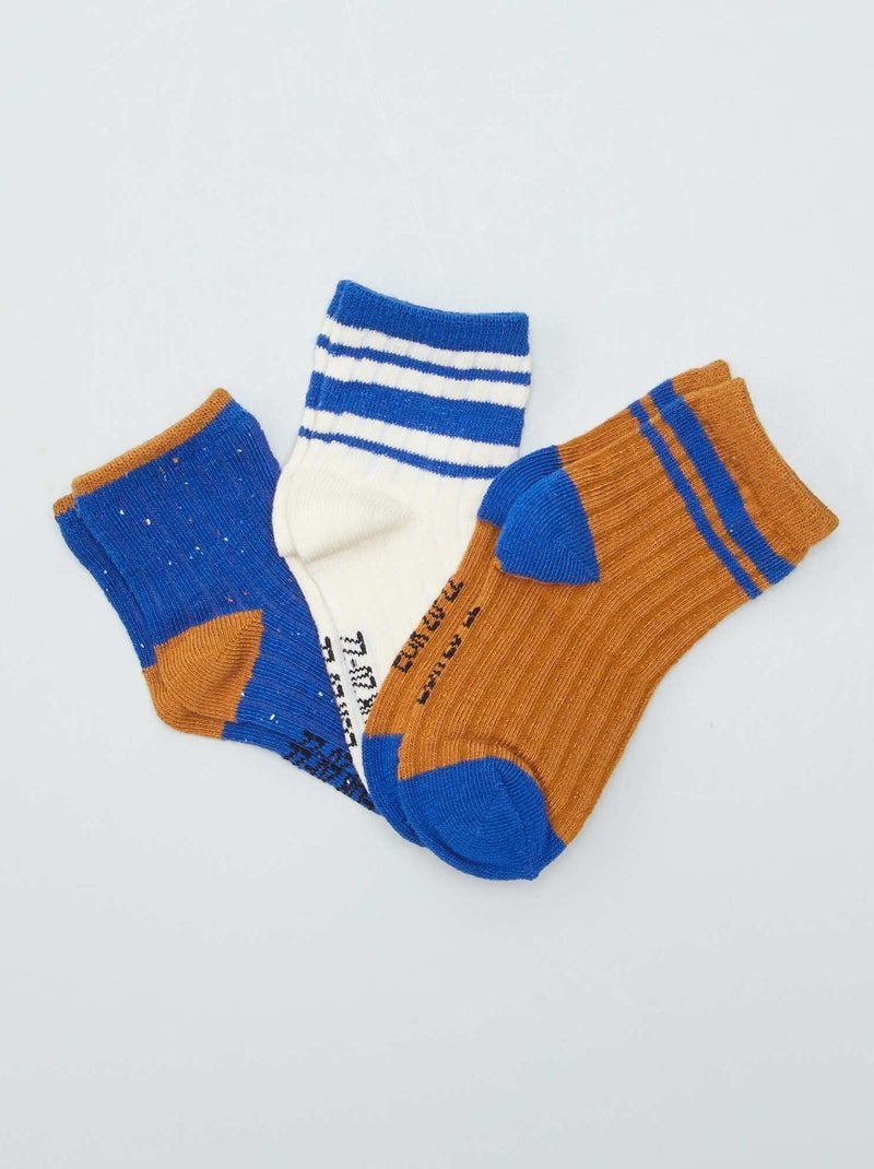 Lote de 2 pares de meias AZUL - Kiabi