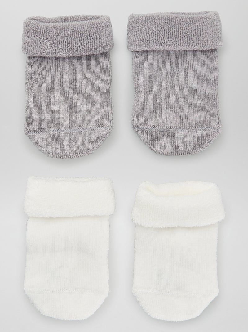 Lote de 2 pares de meias BRANCO - Kiabi
