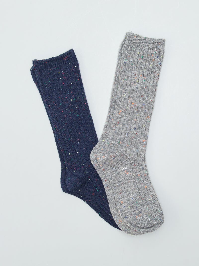 Lote de 2 pares de meias CINZA - Kiabi