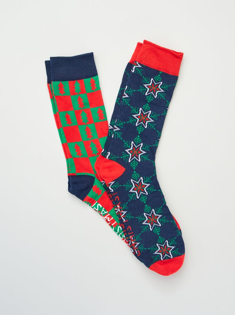 Lote de 2 pares de meias com estampado VERDE - Kiabi